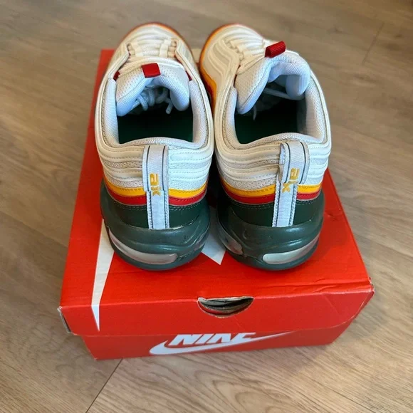 Nike Air Max 97 SE - Seattle Sonics White Yellow Evergreen 2019 - Mens Size 10 - Picture 6 of 6